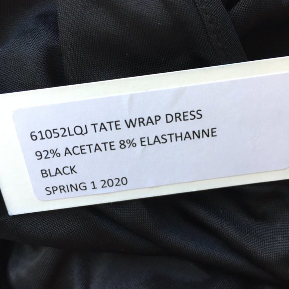 NWT L'AGENCE Black TATE Sleeveless Slinky Stretch Sleeveless Belted Wrap Dress - Picture 5 of 11
